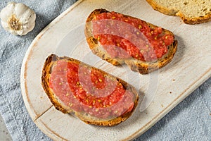 Homemade Pan Con Tomate Tomato Toast photo