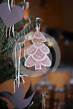 Homemade Paper Christmas Tree Ornaments