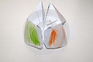 A homemade paper fortune teller made by a five year old kid - Origami - Toys