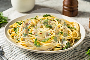 Homemade Pasta Aglio e Olio Dinner