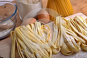 Homemade pasta photo