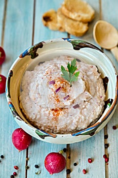 Homemade pate of white bean