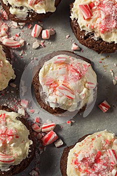 Homemade Peppermint Candycane Chocolate Cookies