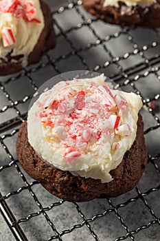 Homemade Peppermint Candycane Chocolate Cookies