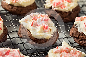 Homemade Peppermint Candycane Chocolate Cookies