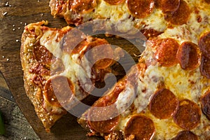 Homemade Pepperoni Pretzel Crust PIzza