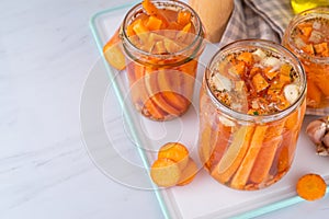 Homemade pickled carrots