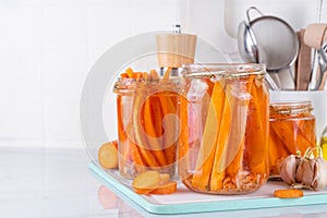 Homemade pickled carrots