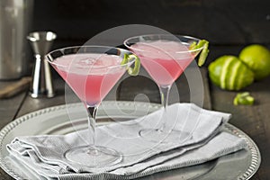 Homemade Pink Vodka Cosmopolitan Drink