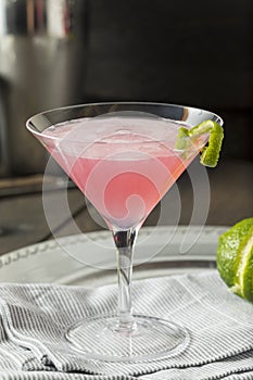 Homemade Pink Vodka Cosmopolitan Drink