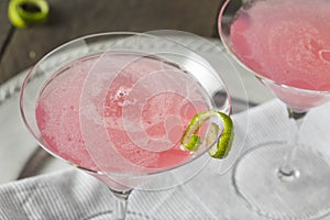 Homemade Pink Vodka Cosmopolitan Drink