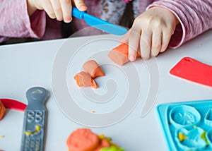 Homemade plastiline. Plasticine. play dough.