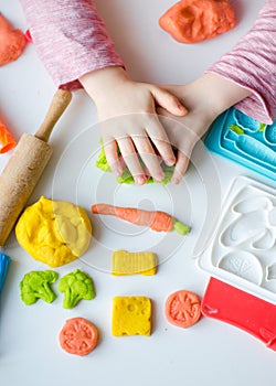 Homemade plastiline. Plasticine. play dough.