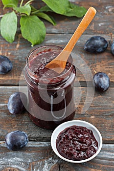 Homemade plum jam