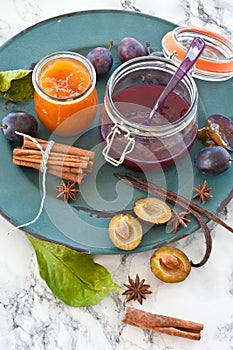 Homemade plum jam