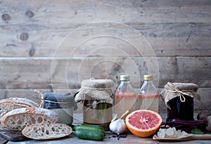 Homemade prebiotic fermented food photo