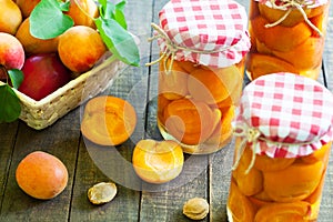 Homemade preserved apricot