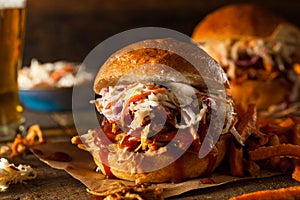 Homemade Pulled Chicken Sandwich