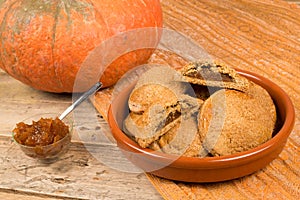 Homemade pumpkin biscuits photo