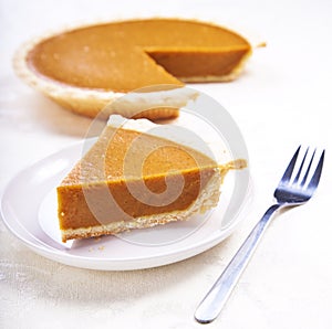 Homemade pumpkin pie