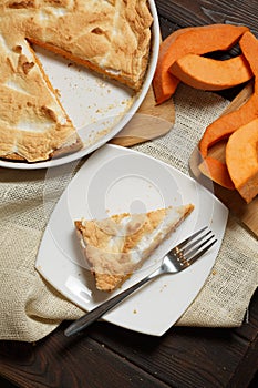 Homemade Pumpkin Pie for Thanksigiving photo