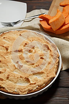 Homemade Pumpkin Pie for Thanksigiving photo