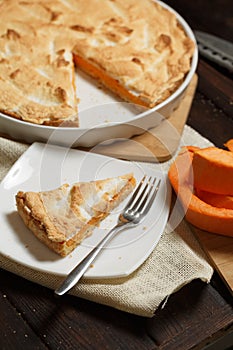 Homemade Pumpkin Pie for Thanksigiving photo