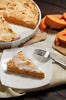 Homemade Pumpkin Pie for Thanksigiving photo