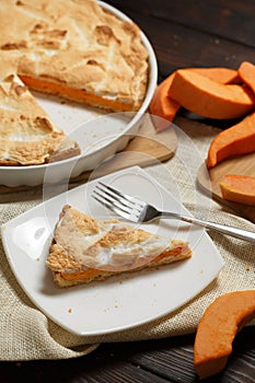 Homemade Pumpkin Pie for Thanksigiving photo