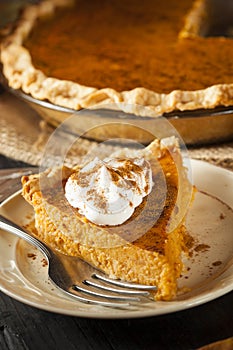 Homemade Pumpkin Pie for Thanksigiving photo