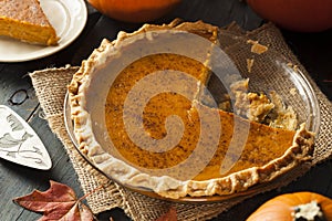 Homemade Pumpkin Pie for Thanksigiving photo