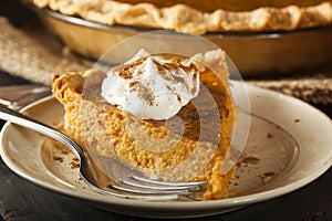 Homemade Pumpkin Pie for Thanksigiving photo