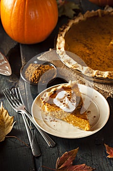 Homemade Pumpkin Pie for Thanksigiving photo