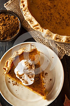 Homemade Pumpkin Pie for Thanksigiving photo