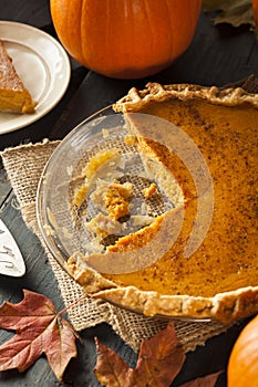 Homemade Pumpkin Pie for Thanksigiving photo