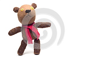 Homemade puppet - a teddy bear