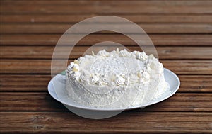 Homemade Raffaello Cake Coconut Almond Cake photo