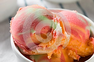 Homemade Rainbow Ice Cream Sorbet