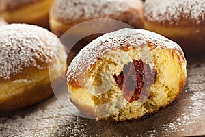 Homemade Raspberry Polish Paczki Donut photo
