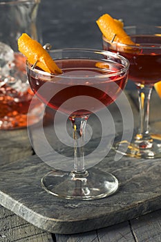 Homemade Red Boulevardier Cocktail