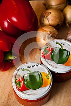 Homemade red paprika still life