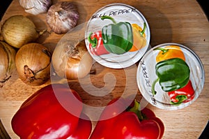 Homemade red paprika still life