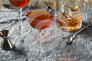 Homemade Rob Roy Cocktail