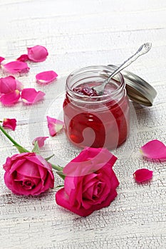 Homemade rose petal jam