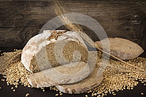 Homemade rye bread photo