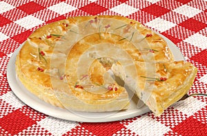 Homemade salad pie - quiche