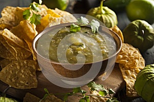 Homemade Salsa Verde with Cilantro photo