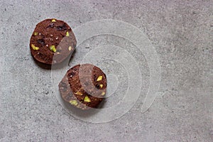 Homemade salted chocolate pistachio icebox, slice-and-bake Christmas cookies