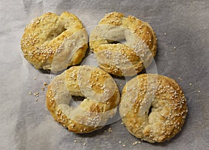 Homemade Sesame Seed Bagels