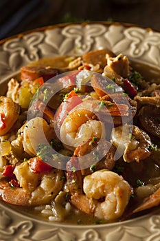 Homemade Shrimp and Sausage Cajun Gumbo